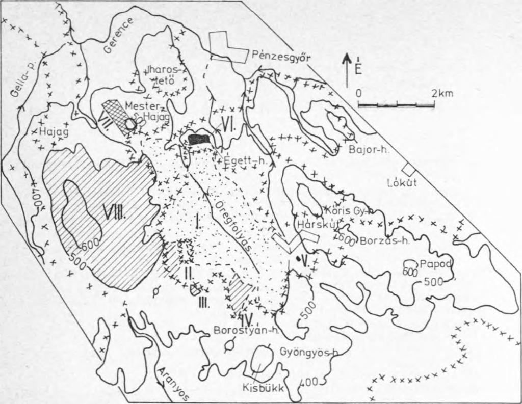 Gombás-puszta melletti karsztos mélyedéscsoport ( kiemelkedésekkel határolt terület), III. Homód-árki karsztos mélyedéscsoport ( völgyekkel határolt terület), IV.