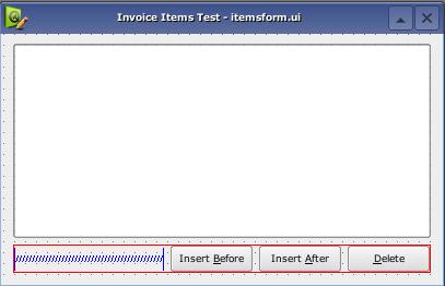 ItemsForm megtervezése Qt Designerrel tableview (QTableView)