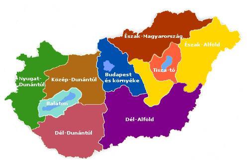 A turisztikai régiók megszervezése Magyarországon -9 turisztikai régió, 4/2000. (II. 2.