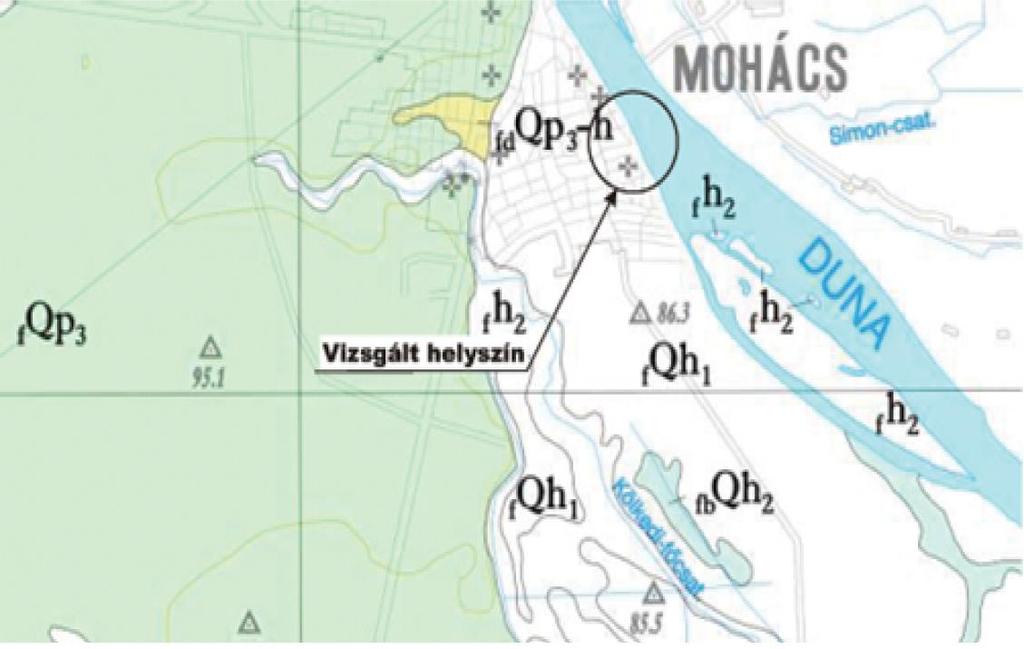 A vizsgált helyszín a Duna völgye és a Baranyai dombság átmeneti szakaszához tartozik.