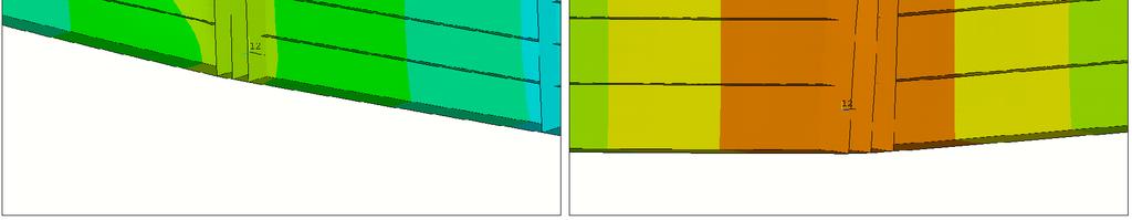 öv, 25x4 mm-es borda) öv tönkremenetele és gerinc globális horpadása normálfeszültség hatására 4.14. ábra 2xS12/2-es modell (3. km. o.