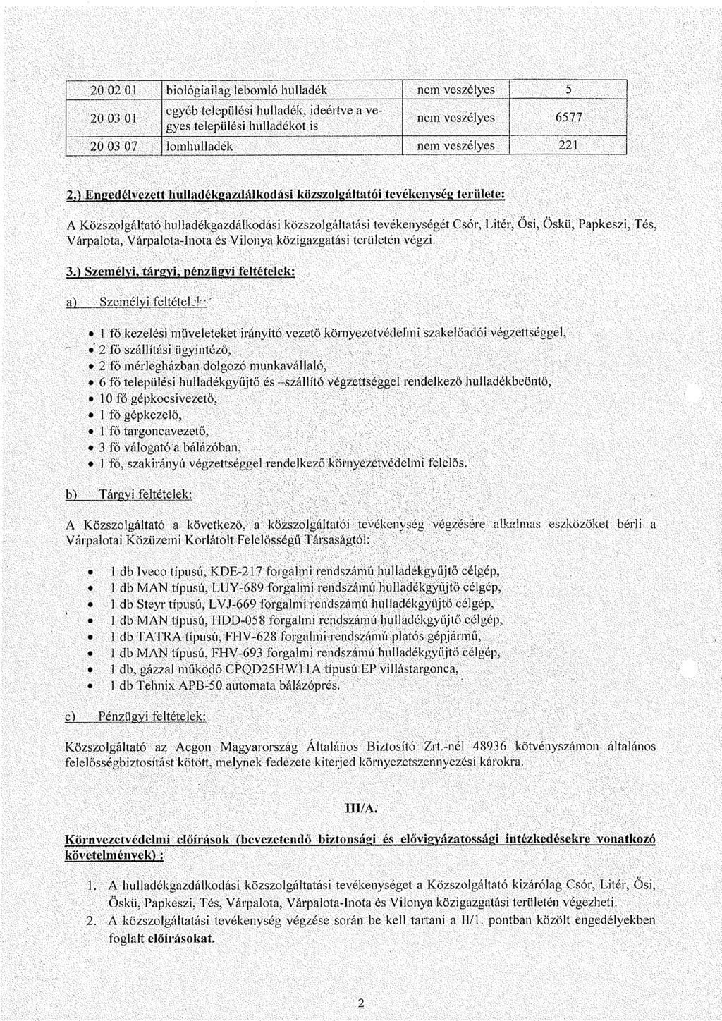 20 02 01 biológiailag lebomló hulladék nem veszélyes illlsiiiil!