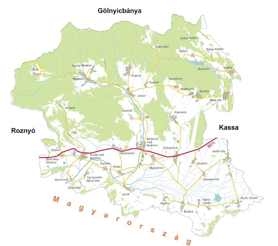 I. CHARAKTERISTIKA ÚDOLIA KAŇAPTY I.1. POLOHA Región údolia Bodvy predstavuje prirodzený geografický celok, ktorý sa rozprestiera v západnej časti okresu Košice-okolie.