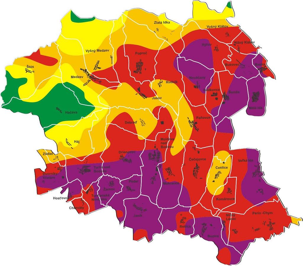 I. CHARAKTERISTIKA ÚDOLIA KAŇAPTY 50 Kvalita životného prostredia regiónu I. stupeň prostredie vysokej úrovne II. stupeň prostredie vyhovujúce III. stupeň prostredie mierne narušené IV.