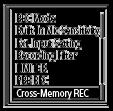 Az adattároló átváltása a rögzítés folytatásához (Cross-Memory REC) Ha bekapcsolja a Cross-Memory REC funkciót, a rögzített fájlok tárolási helye automatikusan a másodlagos adattárolóra vált át, és
