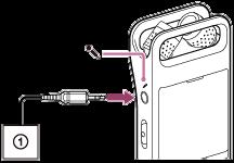 Felvétel külső mikrofonnal A lineáris PCM felvevőhöz külső mikrofont csatlakoztathat, és a hangrögzítéshez használhatja azt.