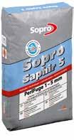 ÚJ Sopro Saphir 5 Speciális flexibilis fugázó anyag Sopro Saphir 5 PerlFuge 1 5 mm Cement alapú, flexibilis, víz- és szennytaszító fugázó habarcs gyöngyeffektussal, mely a gyártása során alkalmazott