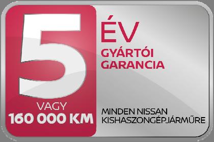 pontjában meghatározott új gépjármű garancia meghosszabbításra kerül 5 évre (a garancia kezdő időpontjától) vagy 100 000 km-re, amelyik hamarabb bekövetkezik. A karosszéria elemeire és a festésre a 4.