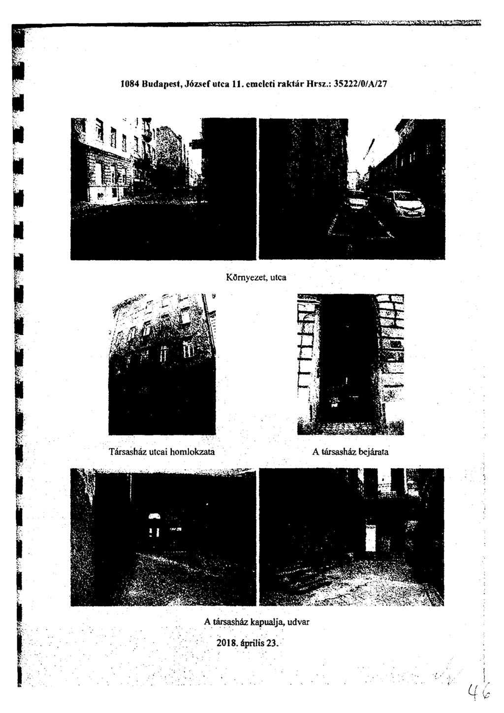 1084 Budapest, József utca 11. emeleti raktár Hrsz.