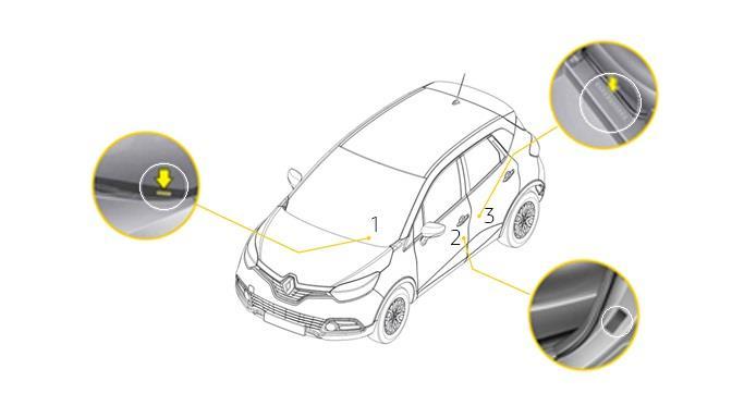 A előfeltétel: Az alvázszám Ezt az azonosítót a Renault gépkocsin, illetve a forgalmi engedély E mezőjében találja meg.