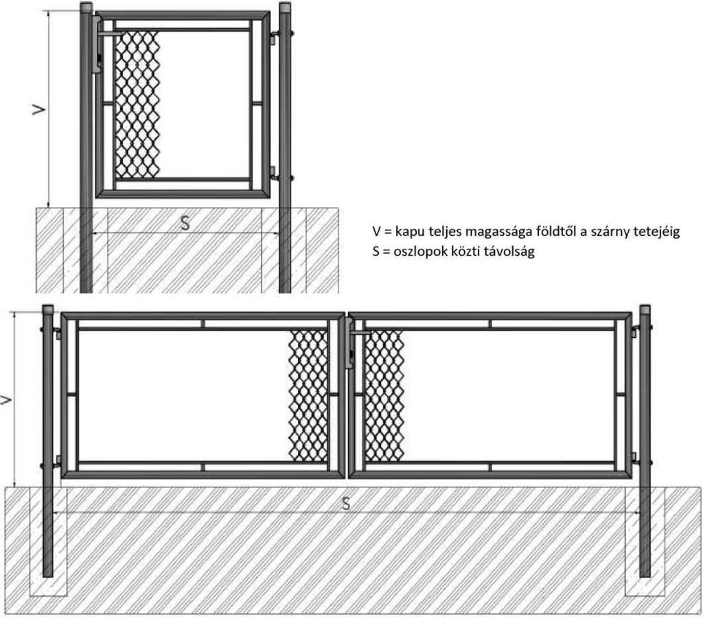 KAPUK ÉS KISKAPUK GARDEN KAPUK ÉS KISKAPUK Oszlopok Kapukeret Kitöltés Felületi kezelés (1-szárnyú) ZN+PVC cső (2db), 0 60mm x 2,00mm (2-szárnyú) ZN+PVC cső (2db), 0 76mm x 2,00mm ZN+PVC cső, 0 40mm