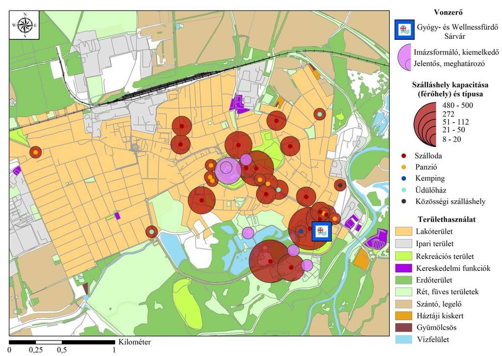 Ezen kívül a történelmi belvárs környékén összpntsulnak a kisebb szállásk, amelynek kiemelt attrakciója sárvári Vár.