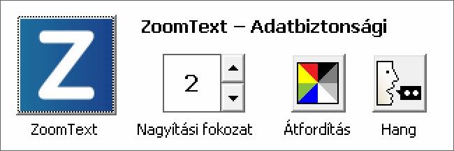 3. fejezet A ZoomText futtatása 31 Bejelentkezés a Windowsba és a biztonságos mód A ZoomText adatbiztonsági módja a biztonsági ellenőrzés során is biztosítja az alapvető nagyítási és képernyőolvasási