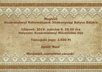 2019. február CIVILEK A TELEPÜLÉSÉRT, KOZÁRMISLENYÉRT Keresztény lecke a kanadai vadlibákról Tény: A vadlibák csoportosan, V-alakban szállnak.