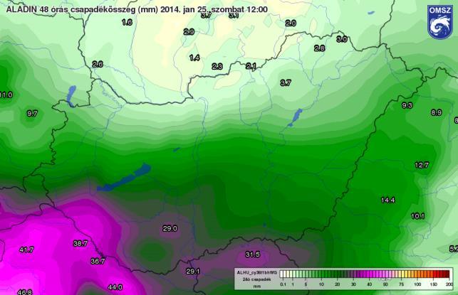 határszélen is jelentősebb csapadékot valószínűsítettek az előrejelzések.