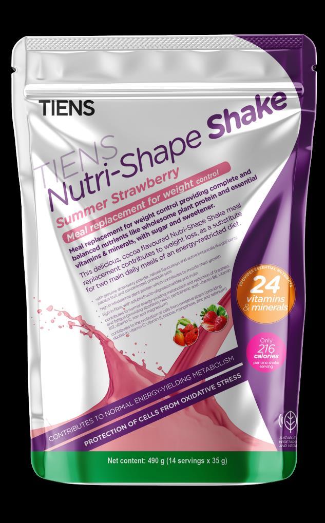 TIENS Nutri-Shape Shake: Érett Eper Kulcs-előnyök: erőteljes antioxidáns; látás;