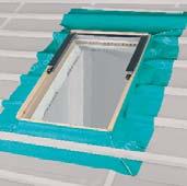 XDP Páraáteresztő fóliagallér hőszigeteléssel az XDP páraáteresztő fóliagallér biztosítja az ablak egyszerű csatlakoztatását a páraáteresztő tetőfóliához, páraáteresztő tetőfóliából és birkagyapjú
