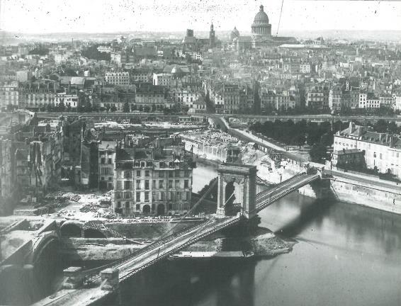 1861, Párizs Kétnyílású ferde híd, egyedi