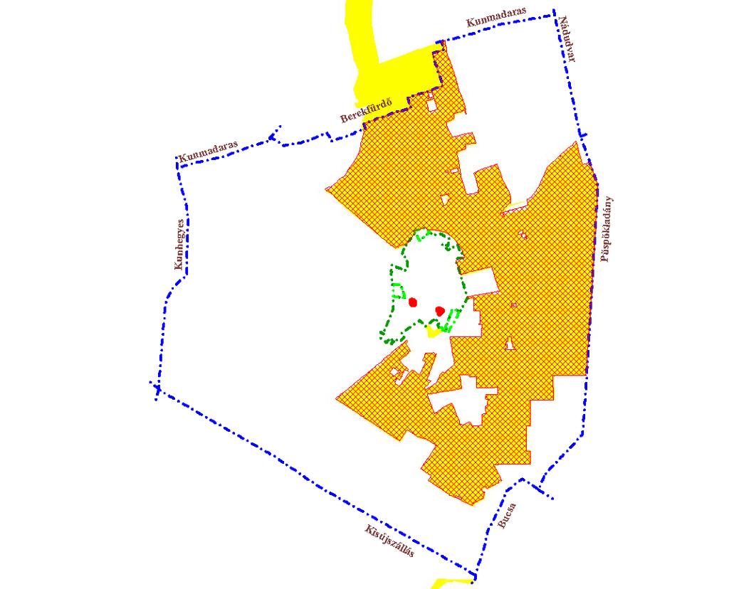 b.3 pufferterület az övezet kiterjedése (ha): 12545,3754 az érintett területek kiterjedése (ha): 12495,0872 eltérés: -0,40 % b.