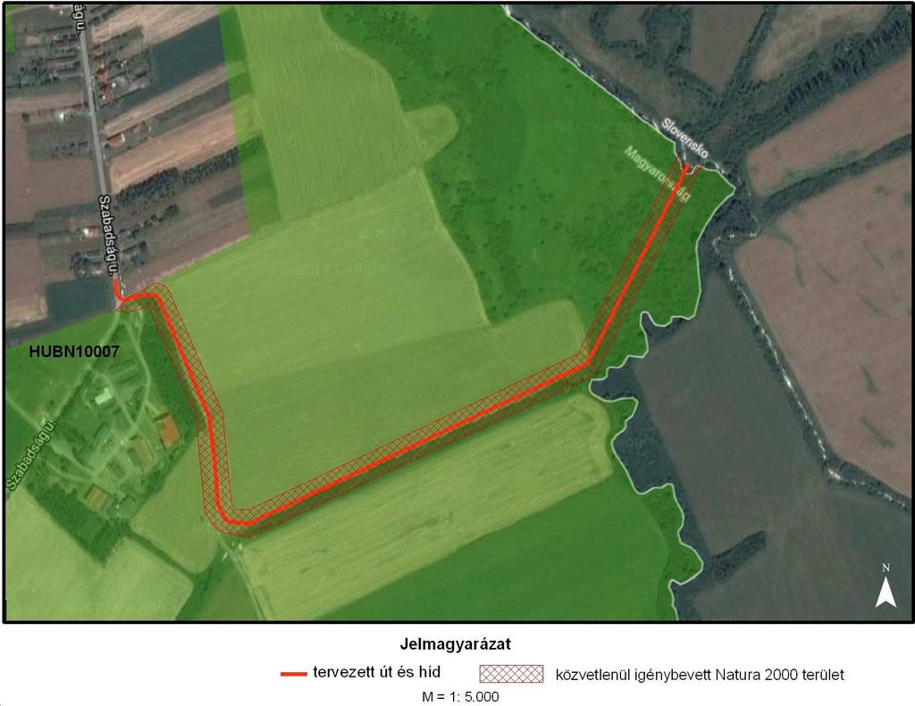 3. térkép: a közvetlenül igénybevett Natura 2000 terület (SPA) 3.4.