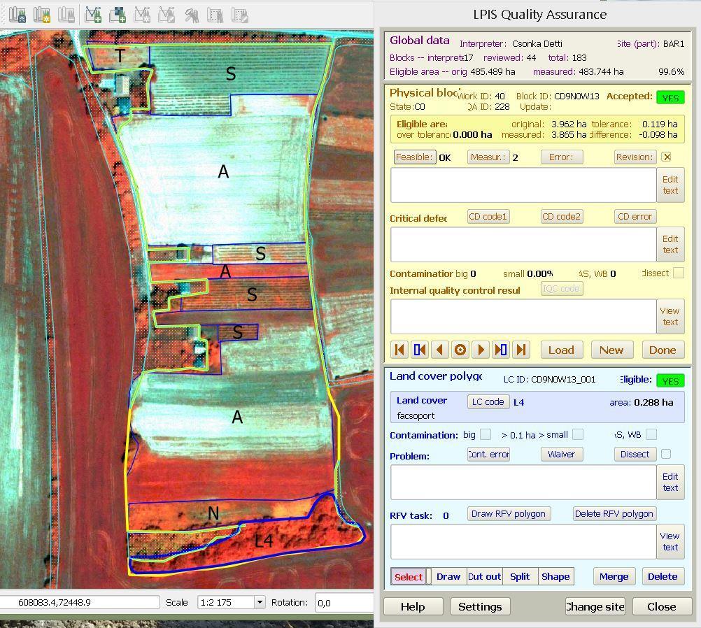 If the LF is not complying with its definition, and coded as non-eligible area, the RP usually fails on