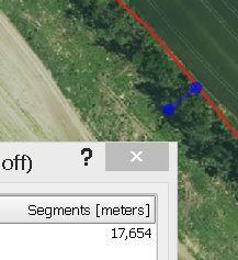 According to national law, a forest is minimum 5000 m2 and 20 meters wide.