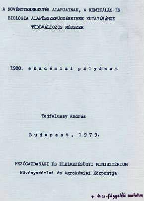 10/2. Tudatosan csalnak, ugyanis a nemzetközi nyilvános szabadalmaim alapján, de az alábbi akadémiai pályázatomhoz írt MÉM NAK-os szakvélemény alapján is tudniuk kell, hogy a mezőgazdasági vegyszerek