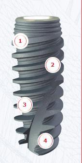 Unique design expands treatment options High initial stability even in compromised bone situations.