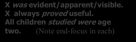 Convert most verbs from passive to active voice. Avoid ending sentences with passive verbs. For good writing, this is the kiss of death.