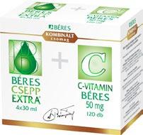 MG, B6-VITAMIN C-vitamin Béres 1000 mg filmtabletta, 90 db** Magas hatóanyag-tartalom: 1000 mg C-vitamin filmtablettánként.