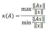 Normák, kondíciószám Ha egy x vektort transzformálunk (A mátrix), akkor az új Ax vektor normája nagyon eltérhet x-től.