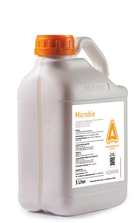 Microbio 16 zsírsav és növényi olaj metilészter 30 % etoxilált alkohol 30 % alkilpoliglukozid citrát 10 % 0,5 Javítja a növényvédőszer hatékonyságát Homogenizálja a