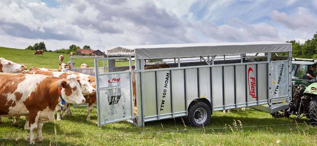 TTW»NOAH«állatszállító pótkocsi Nagyobb biztonság az állatok szállítása során TTW 100 TTW 140
