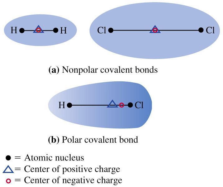 12-3 Poláros kovalens kötés A negatív és a pozitív töltések