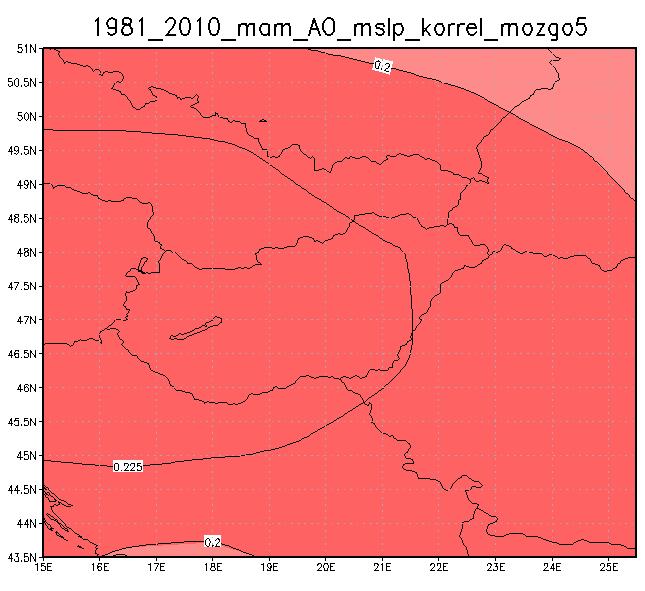 esetében kaptunk az 1981-2010 közötti időszakra vonatkozóan, a téli időszakban a délnyugati területeken +0,5 feletti