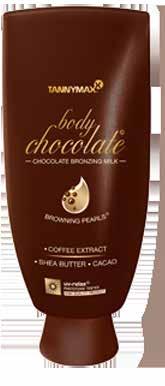 Kiszerelés: 200 ml/15 ml Chocolate Bronz Milk Kis mennyiségű bronzosítóval Az olvadó csokoládégyöngyök utánozhatatlan csokiszínt biztosítanak bőrödnek.