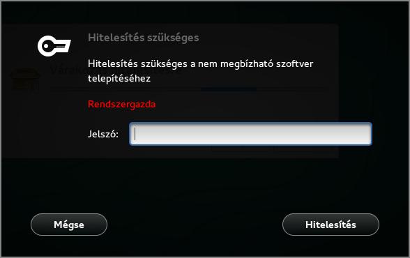 7. ábra: eszemélyi Kliens telepítése - Hitelesítés A következő lépésekben történik a [Csomagok telepítése] illetve a [Csomagok