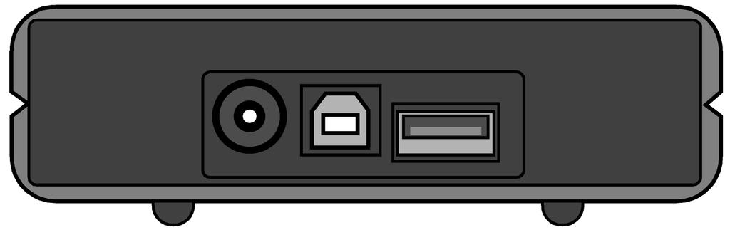 Začetek uporabe Priklop kablov Zunanji trdi disk priključite na USB-vtičnico računalnika. Napravo lahko priklopite tudi na računalnik, ki podpira le standard USB 1.