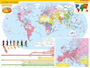 Jól láthatóan, a gyerekek számára is érthetően különülnek el rajta a világ nagy vallási csoportjai és jelentős vallási kisebbségei.