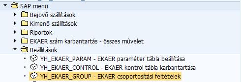 4.3.2 Szállítási csoportosítási feltételek Itt lehet beállítani azokat az adatokat, ami