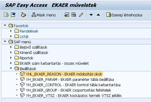 4.5 Módosítási indokok és törlés indok beállítása 2015.04.01-től az EKAER törvényben meghatározottak szerint módosításkor meg kell adnunk a módosítás okát. Pl.