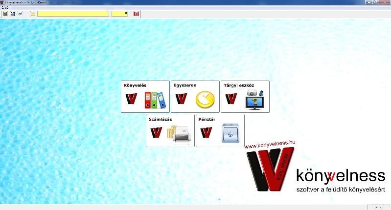 Könyvelness Számlázó modul kézikönyve Miután beléptél a programba következő képernyő fogad: Ezek után a számlázó ikonra kell rákattintani,hogy belépj a modulba.