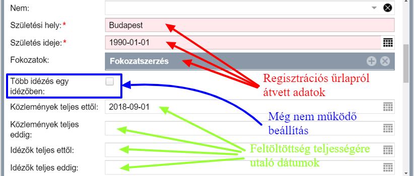 Többes idézés egy idézőben: Még nem befolyásolja a többes idézés nyilvántartását Közlemények és idézők teljességére vonatkozó adatmezők: az MTMT2-ben nem a tartalmuktól a függ a szerző publikációs