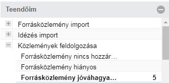 Szerzői teendők menüsor A Teendőim menüsor menüpontjai tartalmazzák azokat a forrás- és idéző közleményekre lebontott feladatokat, melyek a szerző hatáskörébe tartoznak és beavatkozást igényelnek (pl.