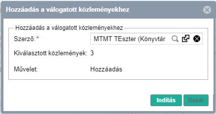 válogatott közleményekből opciójával ki is vehetők a válogatott listából.