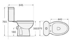 76,5 cm hátsó kifolyású mélyöblítésű 39 900