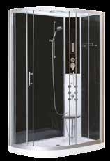VARIO hidromasszázs zuhanykabin elektronikával CL120 9002827012021 80 x 120 x 215 cm CL121 9002827012120 80 x 120 x 215 cm 6 hátmasszírozó fúvóka keverő csaptelep és funkcióváltó esőztető fejzuhany