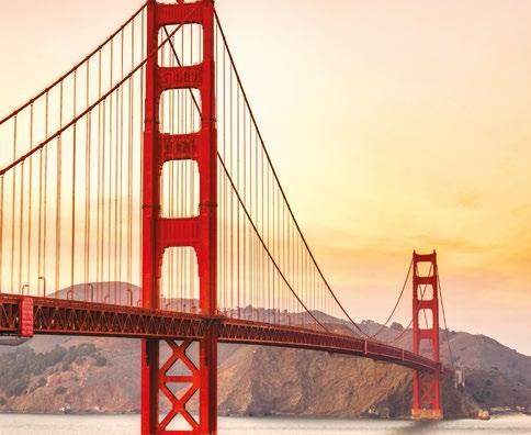 nap: San Francisco Városnézés SAN FRANCIS- CO-ban: kínai negyed, Union Square, Golden Gate híd, móló, jó idő esetén a Twin Peaks (Iker csúcsok, ahonnan gyönyörű kilátás nyílik