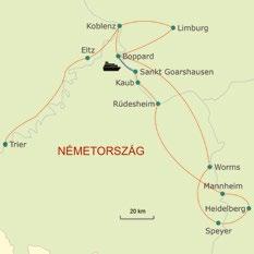 nap: Eltz - Trier Egész napos kirándulás a MOSEL folyó völgyében KOB- LENZ-től TRIER-ig. Látogatás ELTZ várában, melyet méltán sorolnak a tíz legjelentősebb német látnivaló közé.