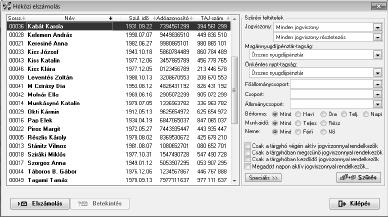 Hóközi elszámolás Helye: Elszámolás / Hóközi elszámolás Törzsadatban beállított jogcímekkel: Amennyiben beállítja a funkciót, úgy a program hóközi elszámolás során megjeleníti a dolgozó törzsadatában